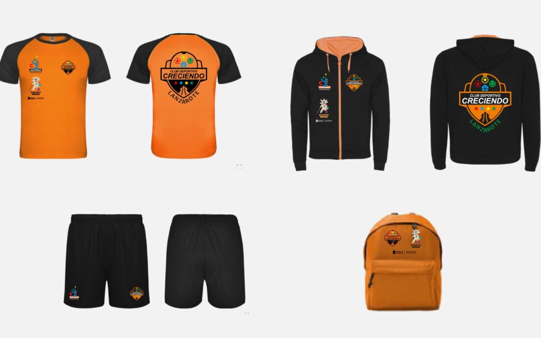 El Club Deportivo Creciendo que pertenece a la Asociación social creciendo Yaiza estrena equipación oficial gracias al patrocinio  del Cabildo de Lanzarote que promueve el deporte accesivo e inclusivo
